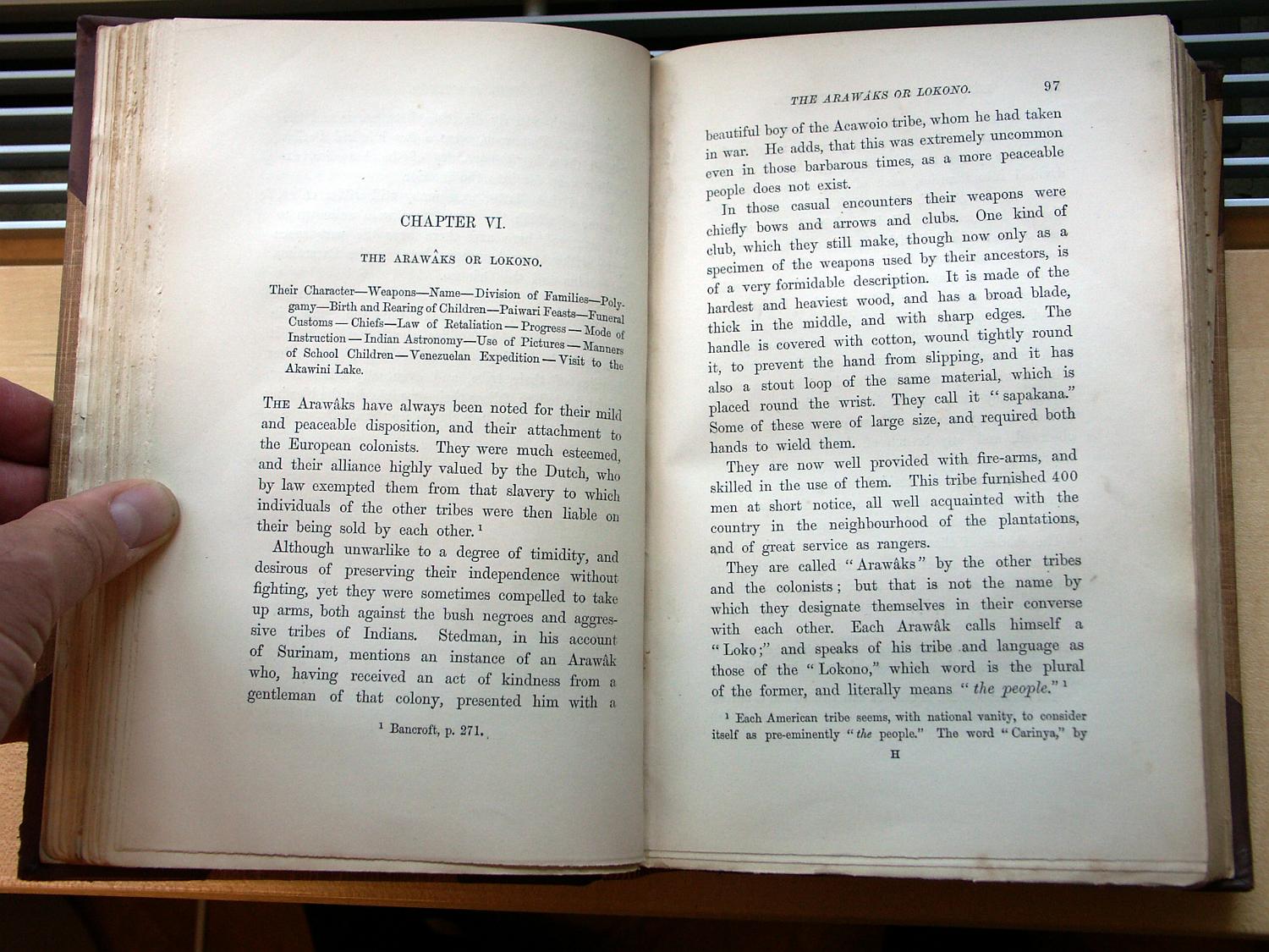 zz-bret68,s.96 arawak oder lokono,bogen und keule